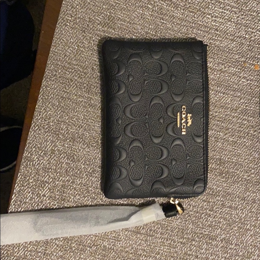 Black coach wristlet